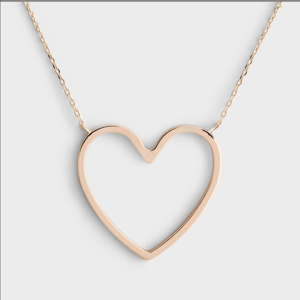 NEW First Gold Tone Heart Necklace - “You Are Loved”